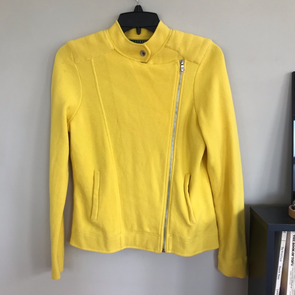 Bright Yellow Ralph Lauren Zip Up Jacket